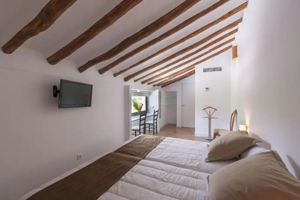 Deluxe Double Room with exposed timber beams